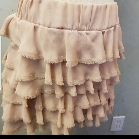 Zara ruffled skirt pail pink size S (162) - Picture 2 of 4